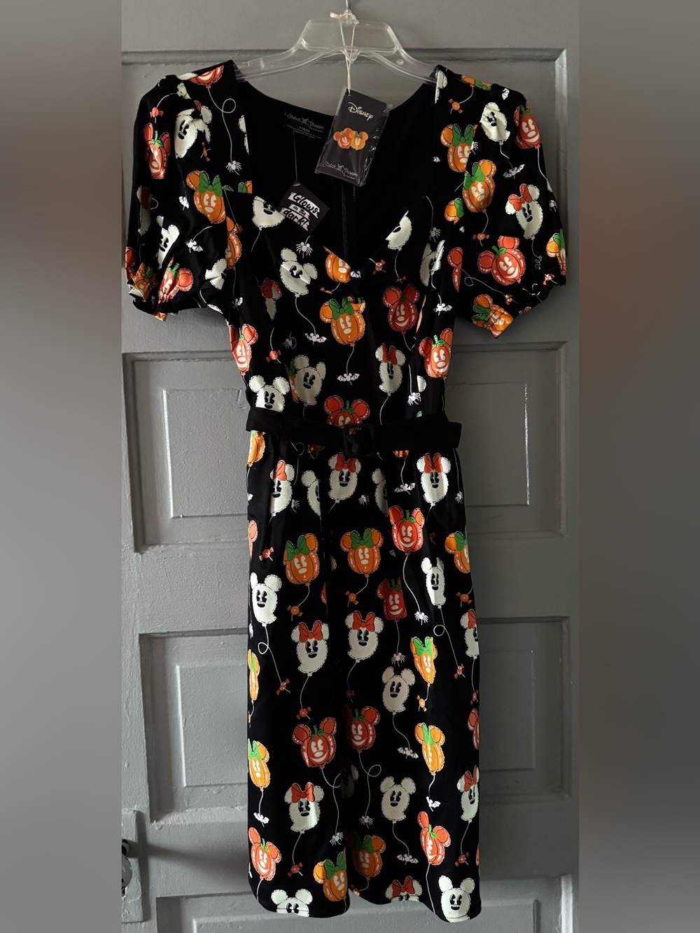 Glow in the Dark Halloween Mickey & Minnie Pumpkin Balloon Dress from Loungefly